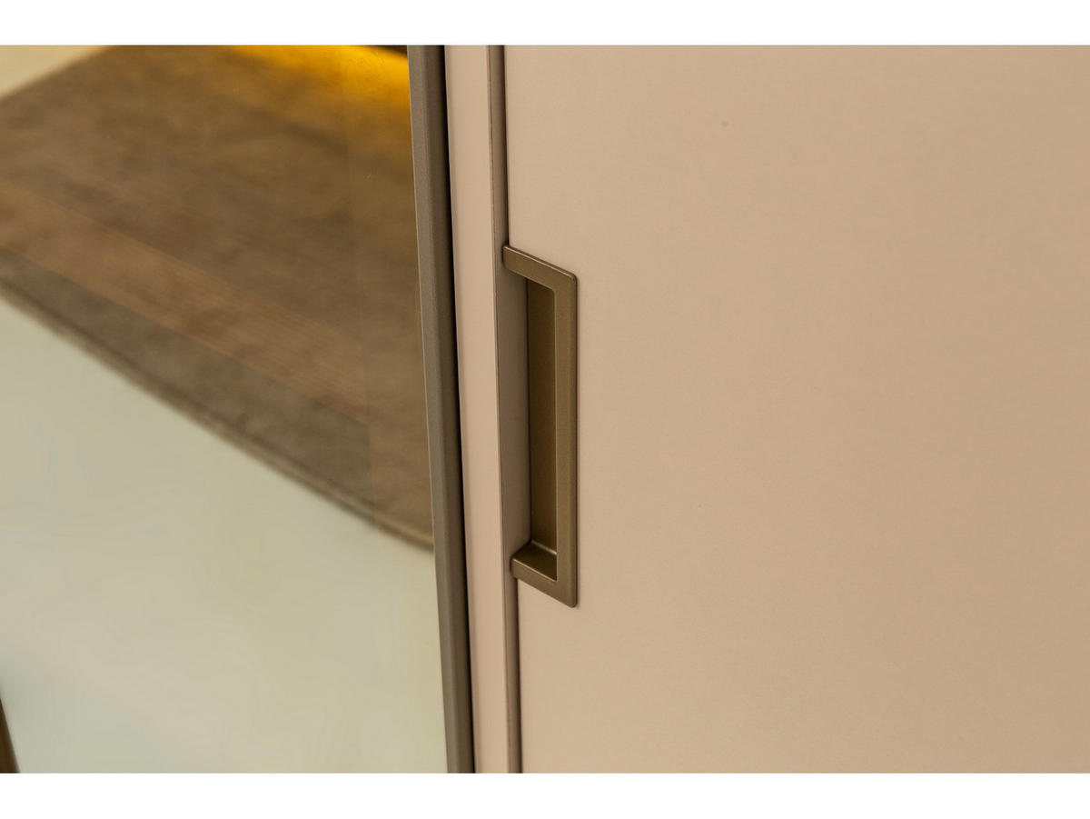 KLEIDERSCHRANK Aura 6 trg. - Beige, Holzwerkstoff (260/230/65cm)