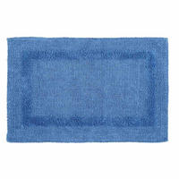 BADEMATTE 50/80 cm, 100% Baumwolle, wendbar - Blau, Textil (50/80cm) - Homescapes