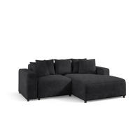 ECKSOFA Megan Xs In Stoff Poso - Anthrazit, Holzwerkstoff/Textil (240/165cm) - Fun Möbel