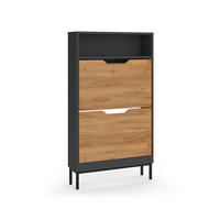 SCHUHKIPPER Luca, Anthrazit/Goldkraft Eiche, 59 x 105.5 cm mit 2 Kippfächern - Honigeiche/Anthrazit, Holzwerkstoff (59/105.5/17cm) - Vicco