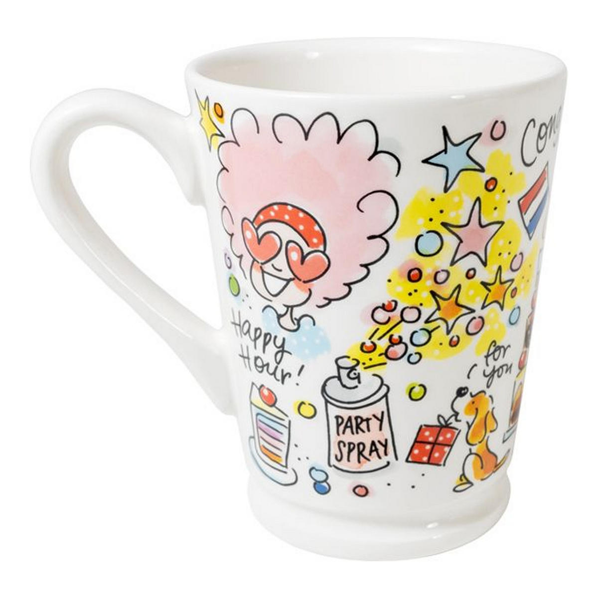 XL-BECHER Glückwunschparty in Bunt - 500 ml - Multicolor, Keramik (0.5L) - Blond Amsterdam