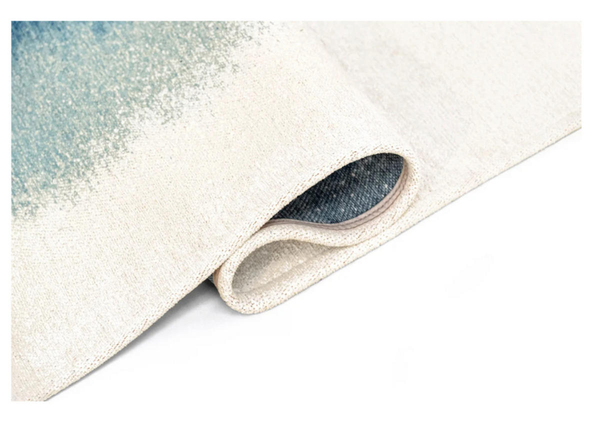 TEPPICH modern Flachgewebe GLOBE Blau 240 x 340 cm - Blau, Textil (240/340cm) - Novatrend