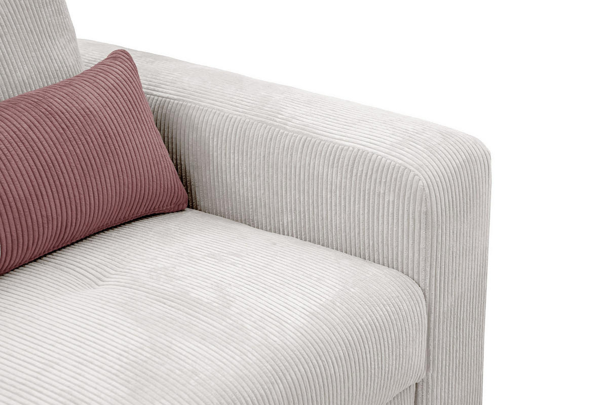 SOFA OLI 3-Sitzer, perlweiß - Weiß, Holz/Textil (208/91/108cm) - Courtois Laville