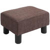 FUSSHOCKER, Polsterhocker, Stoff, Braun - Braun, Textil (30/24/40cm) - HOMCOM