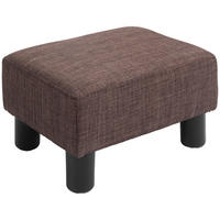 FUSSHOCKER, Polsterhocker, Stoff, Braun - Braun, Textil (30/24/40cm) - HOMCOM