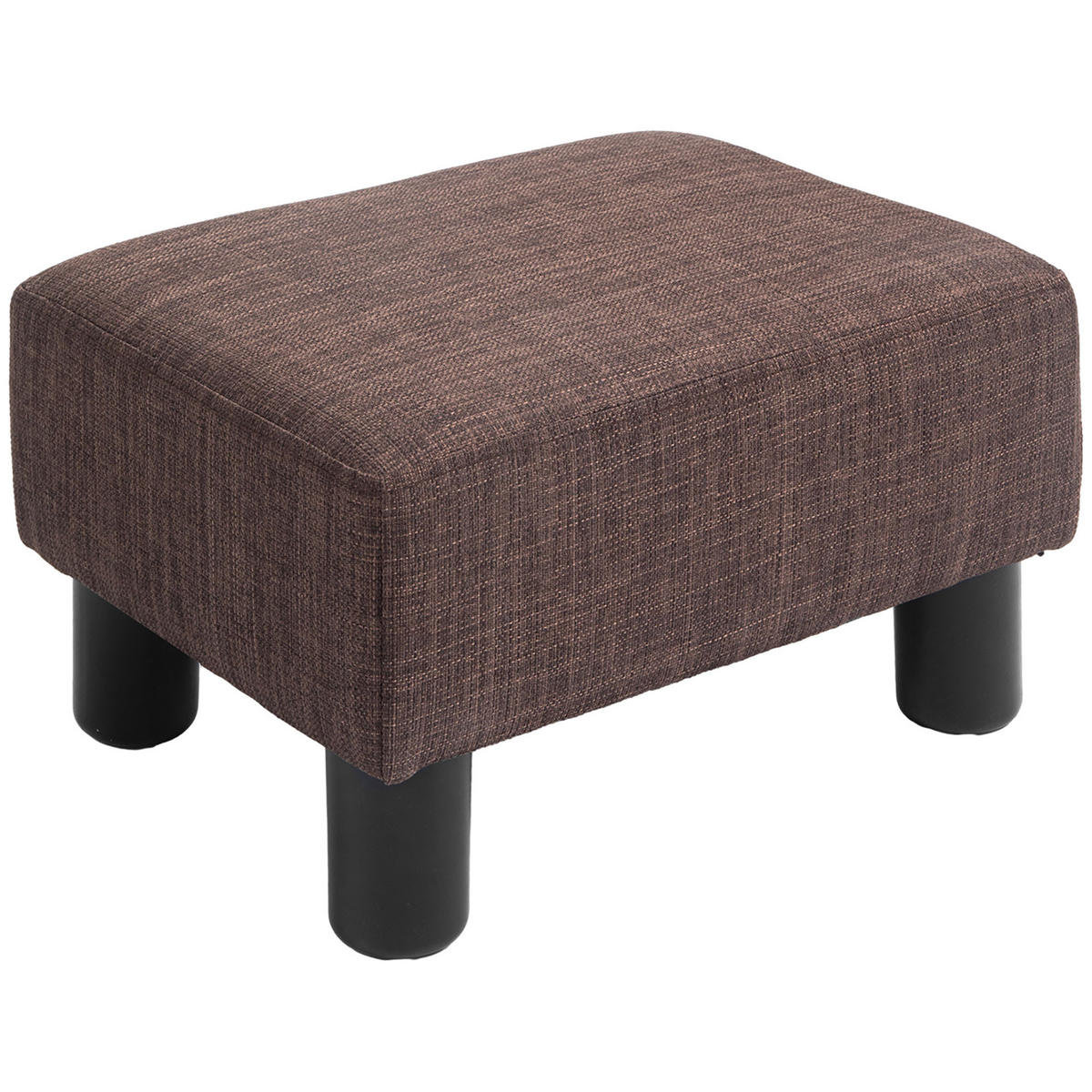 FUSSHOCKER, Polsterhocker, Stoff, Braun - Braun, Textil (30/24/40cm) - HOMCOM