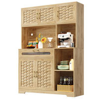 SCHRANK 120/40/180 cm MDF LED - Naturfarben, Glas (120/180/40cm) - Zephmum
