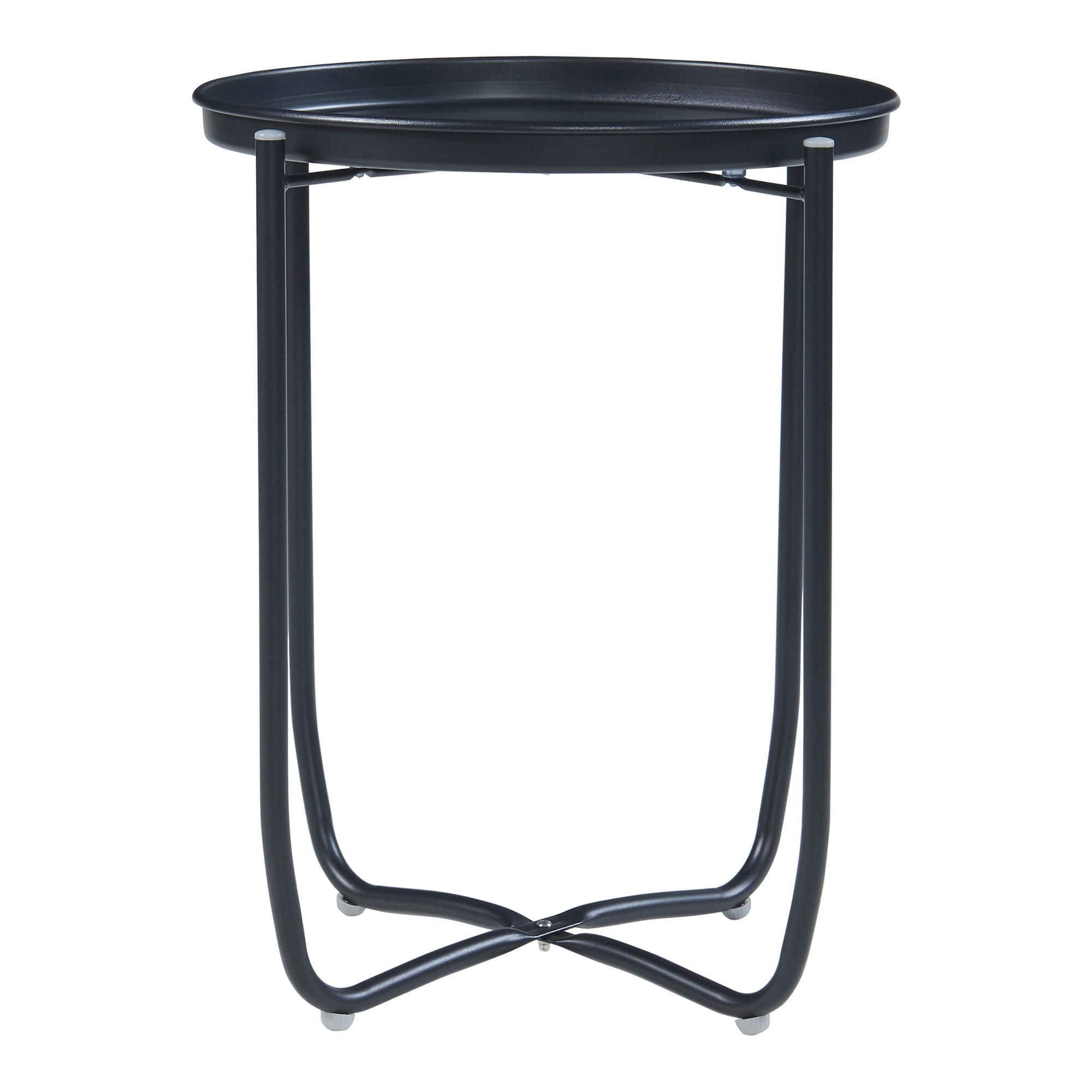 TABLETTTISCH Sandefjord - Schwarz, Metall (40/40/53cm) - [en.casa]
