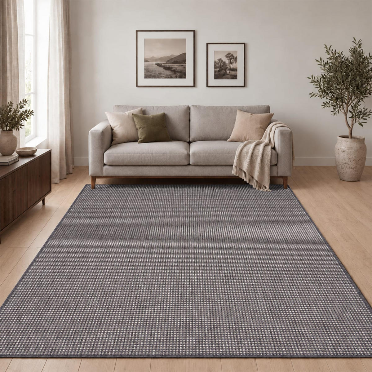 OUTDOORTEPPICH 120/160 cm Napoli 777 - Anthrazit, Kunststoff (120/160cm) - Paco Home