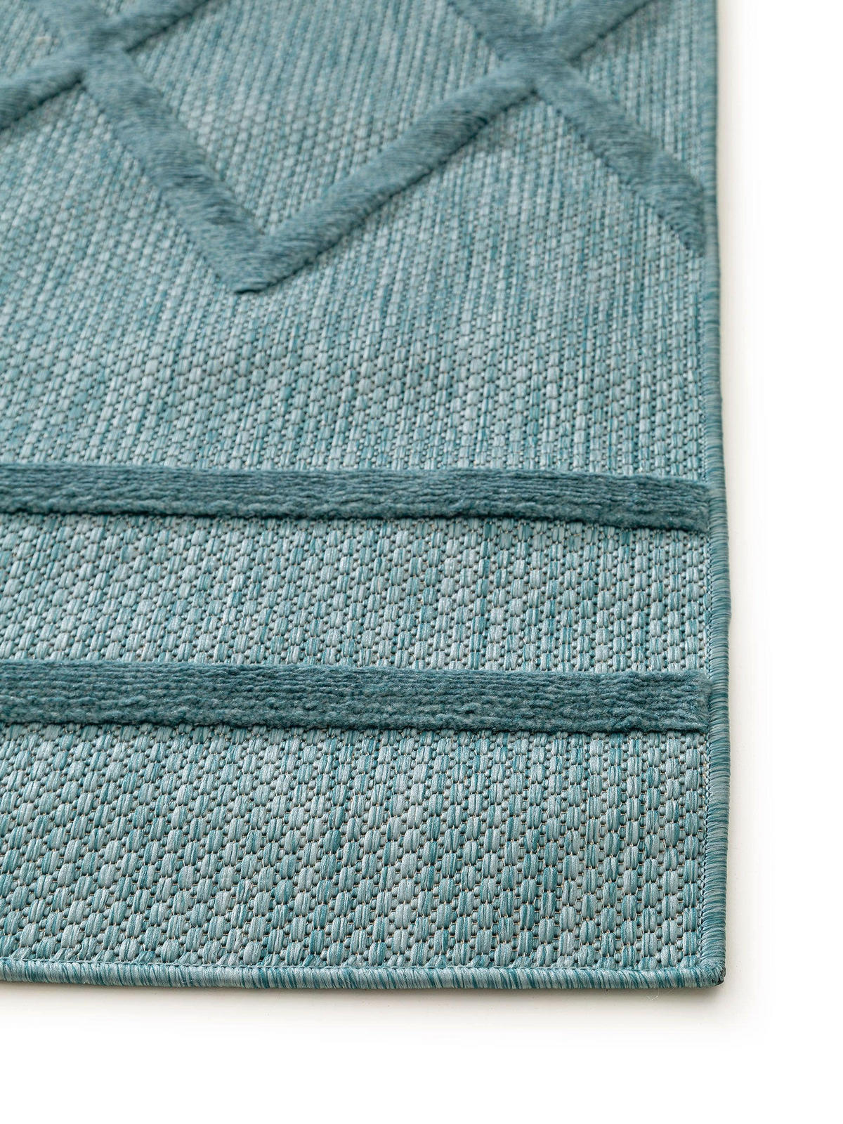 OUTDOORTEPPICH Bonte Türkis 240x340 cm - Türkis, Textil (240/340cm) - benuta Nest
