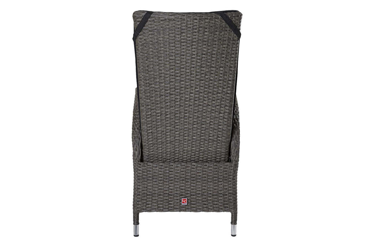 GARTENSTUHL Kansas 57x62x112 cm, Polyrattan, Natur - Grau, Kunststoff (57/112/62cm) - dasmöbelwerk
