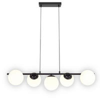 PENDELLEUCHTE Julius 90/15/173.5 cm - Schwarz/Weiß, Glas/Metall (90/15/173.5cm) - ZMH
