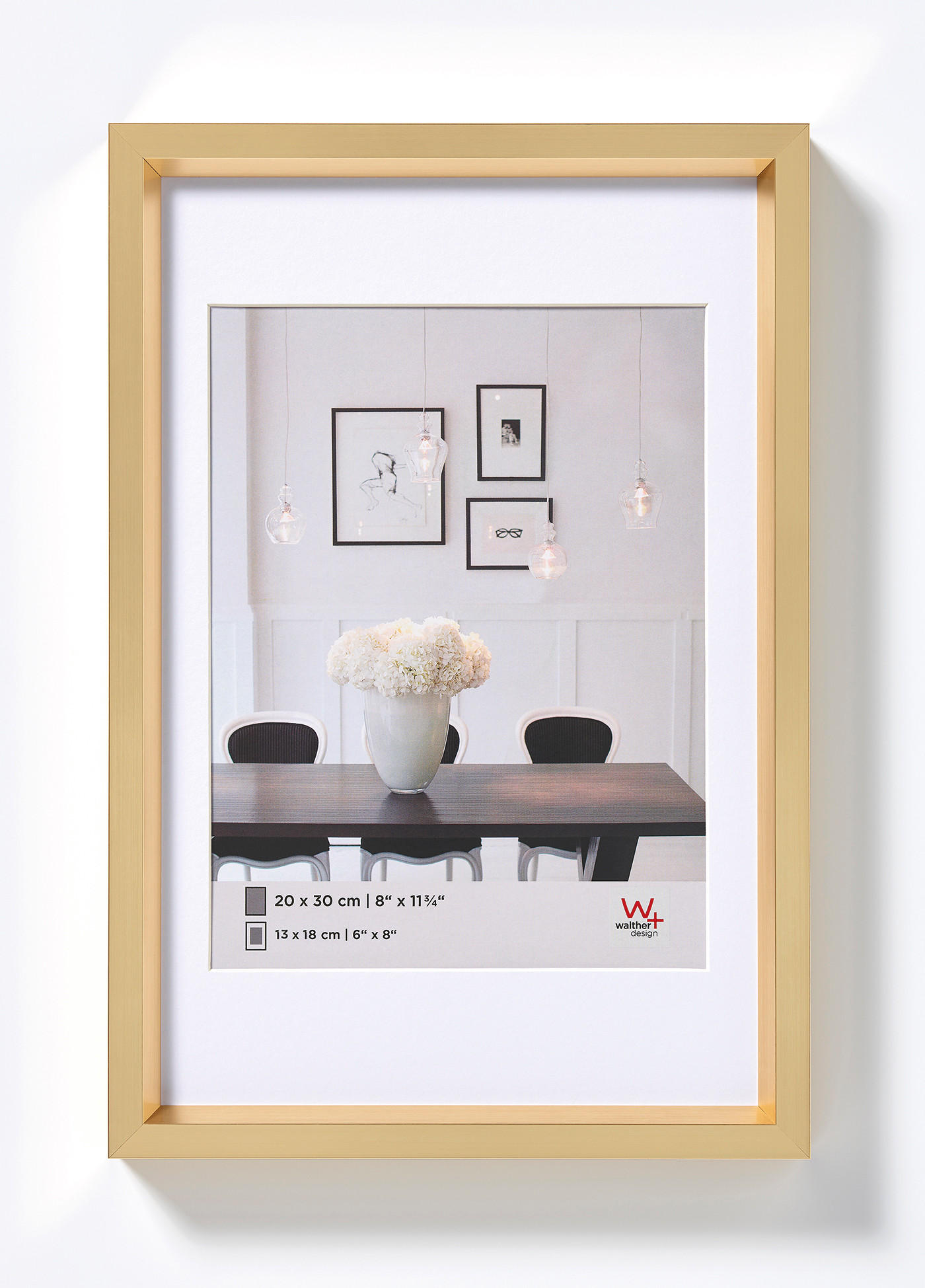 BILDERRAHMEN Steel Style Kst.Rahmen 15x20 cm Gold - Goldfarben, Kunststoff (16.06/21.06/2.18cm) - walther design