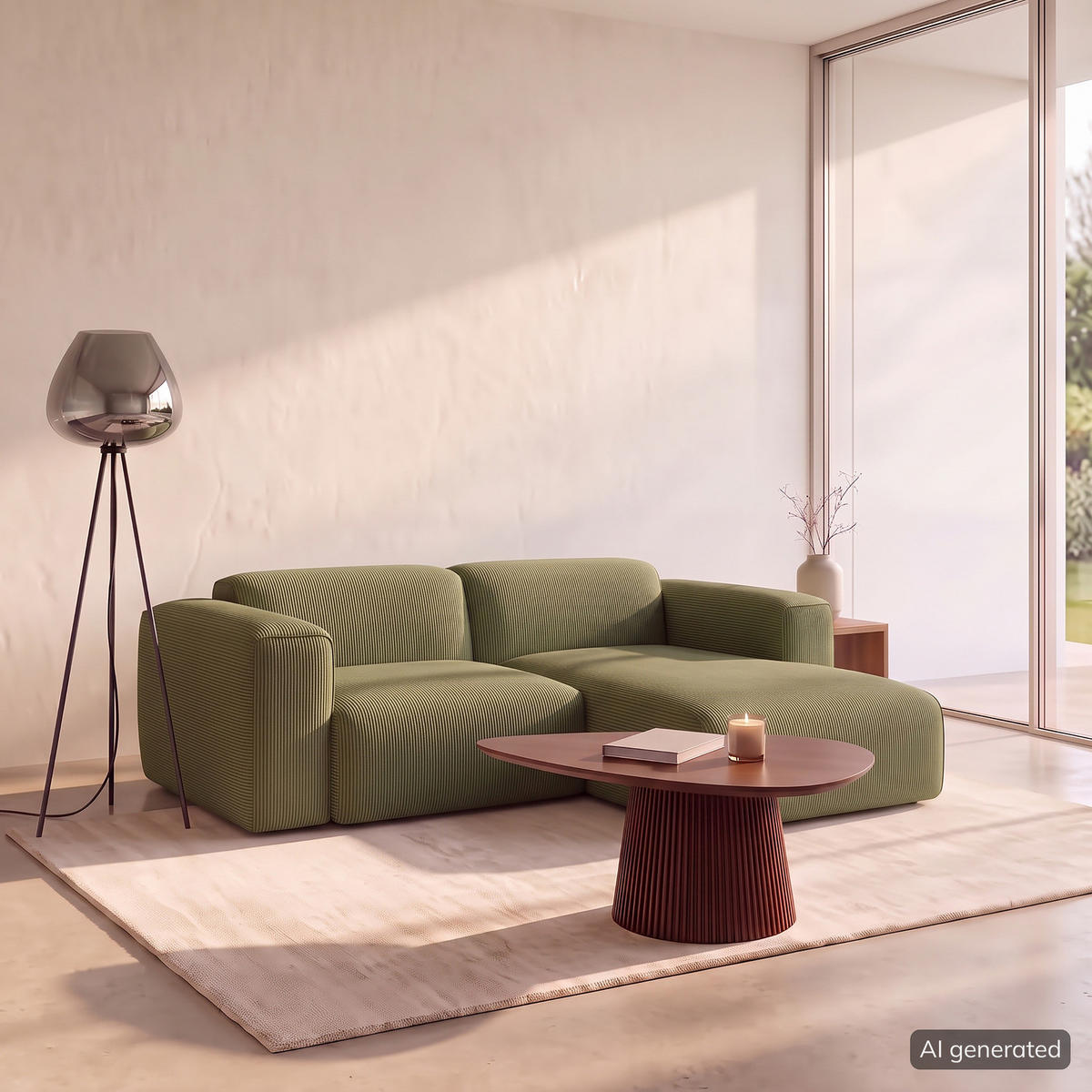 1,5-SITZER ECKSOFA mit Longchair - Dunkelgrün/Schwarz, Kunststoff/Textil (260/173cm) - home24
