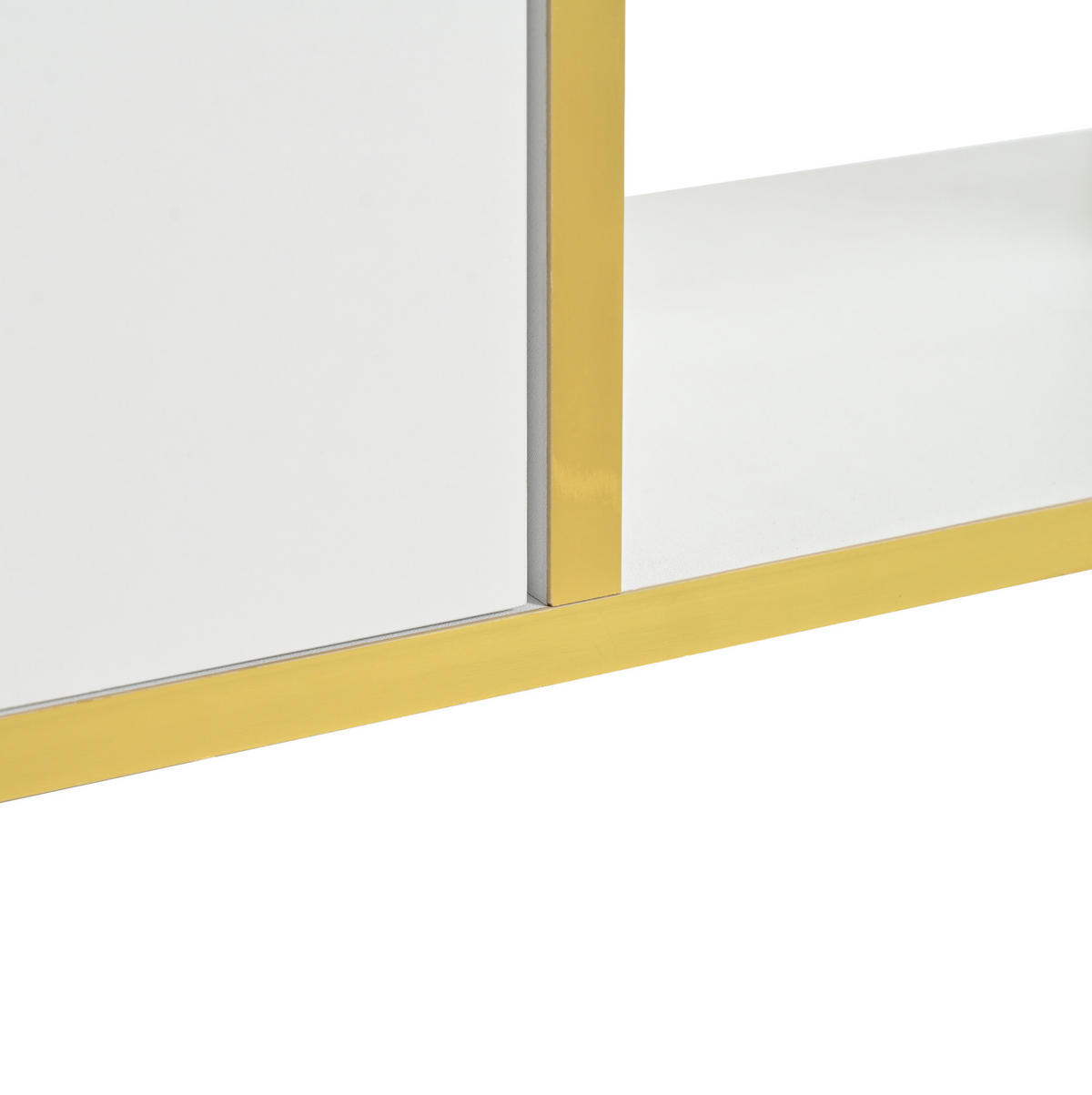 SCHUHSCHRANK aus Spanplatte 80x25x96cm in Weiß mit 16-farbigem LED-Licht - Weiß, Holzwerkstoff (80/96/25cm) - Modfu