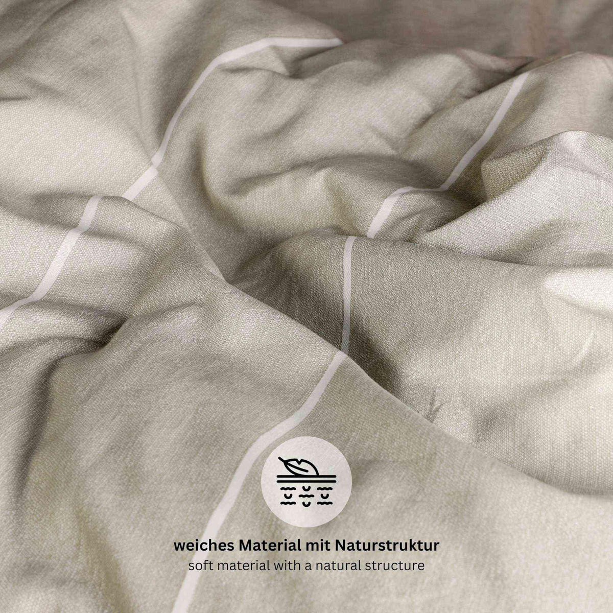RENFORCE BETTWÄSCHE HARPLINES 2er Set - Grau, Textil (140/200cm) - Esprit