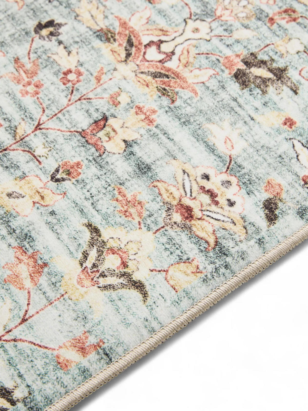 VINTAGE-TEPPICH George waschbar 120x170 cm - Türkis, Kunststoff (120/170cm) - benuta