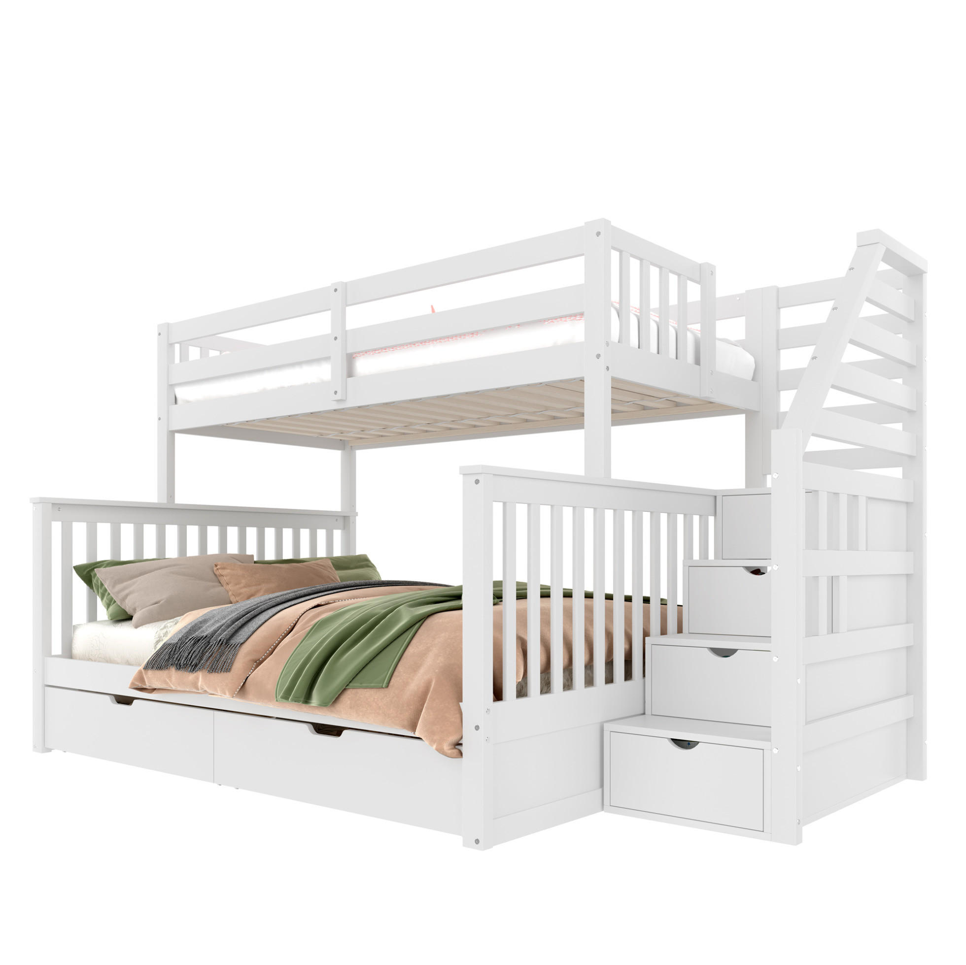 Okmyhome Etagenbett Weiß 90x200 cm