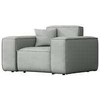 GARTENSESSEL Lorento Outdoor Polster-Loungesessel, Hellgrau Kunstleder 121/73/92 cm - Hellgrau, Textil (121/73/92cm) - WFL GROUP