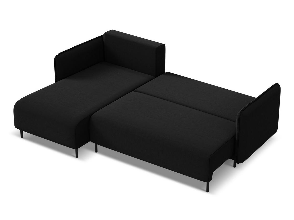 ECKSOFA mit Schlaffunktion Samt Stoff Rot - Bordeaux/Rot, Textil/Metall (242/162cm) - Makamii