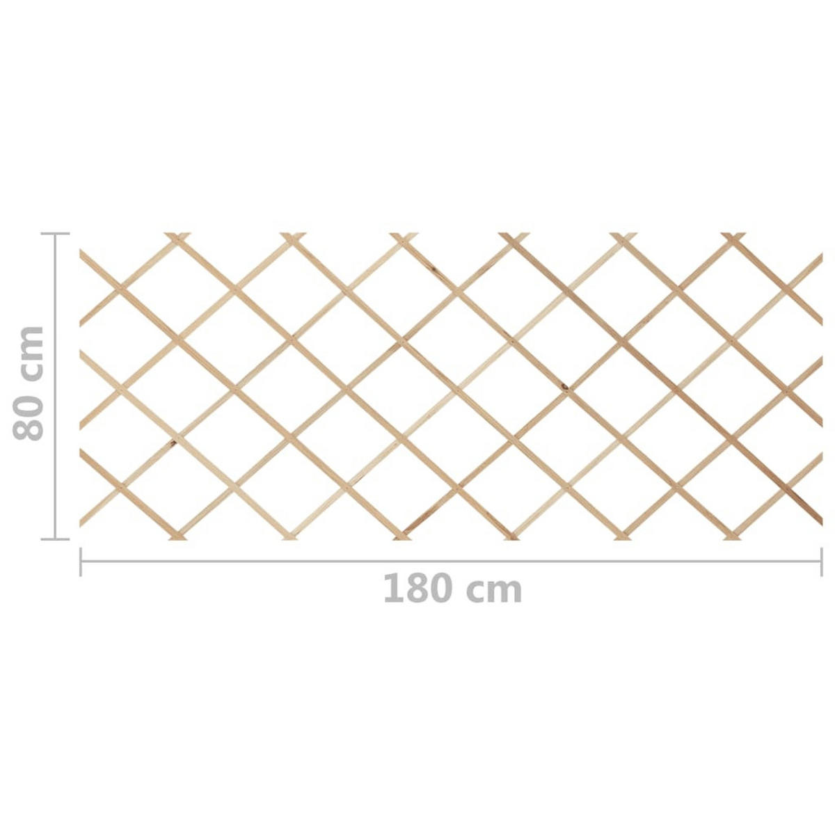 GARTENZAUN, Erweiterbar, 180/80 cm, aus Massives Tannenholz, Braun - Braun, Holz (180/80cm) - vidaXL