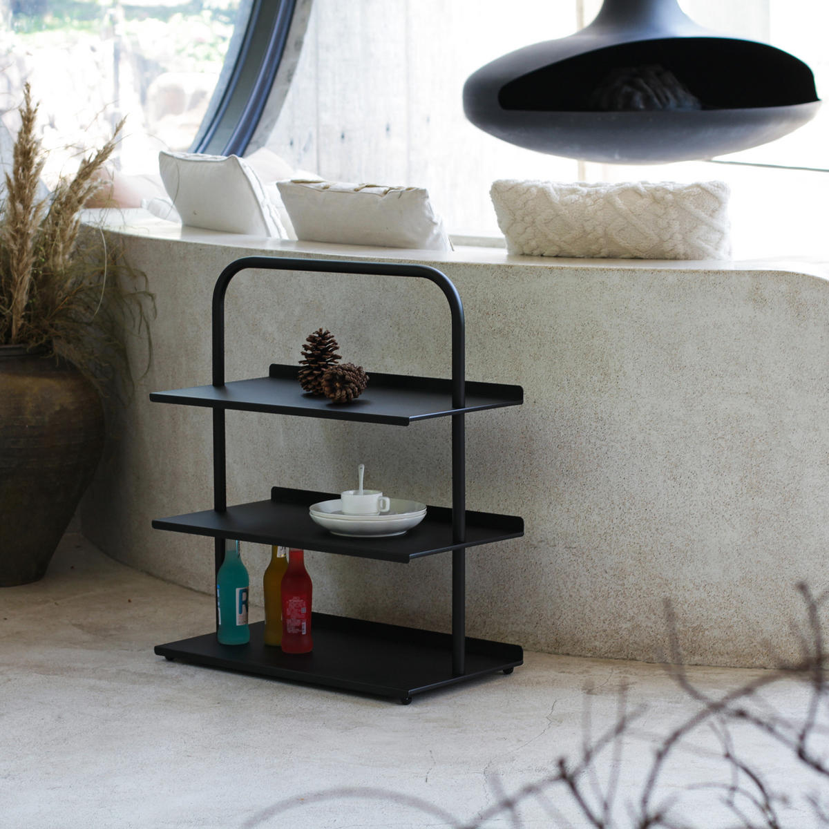 SKŘÍŇ NA BOTY Poytya - černá, kov (60/73/32cm) - [en.casa]