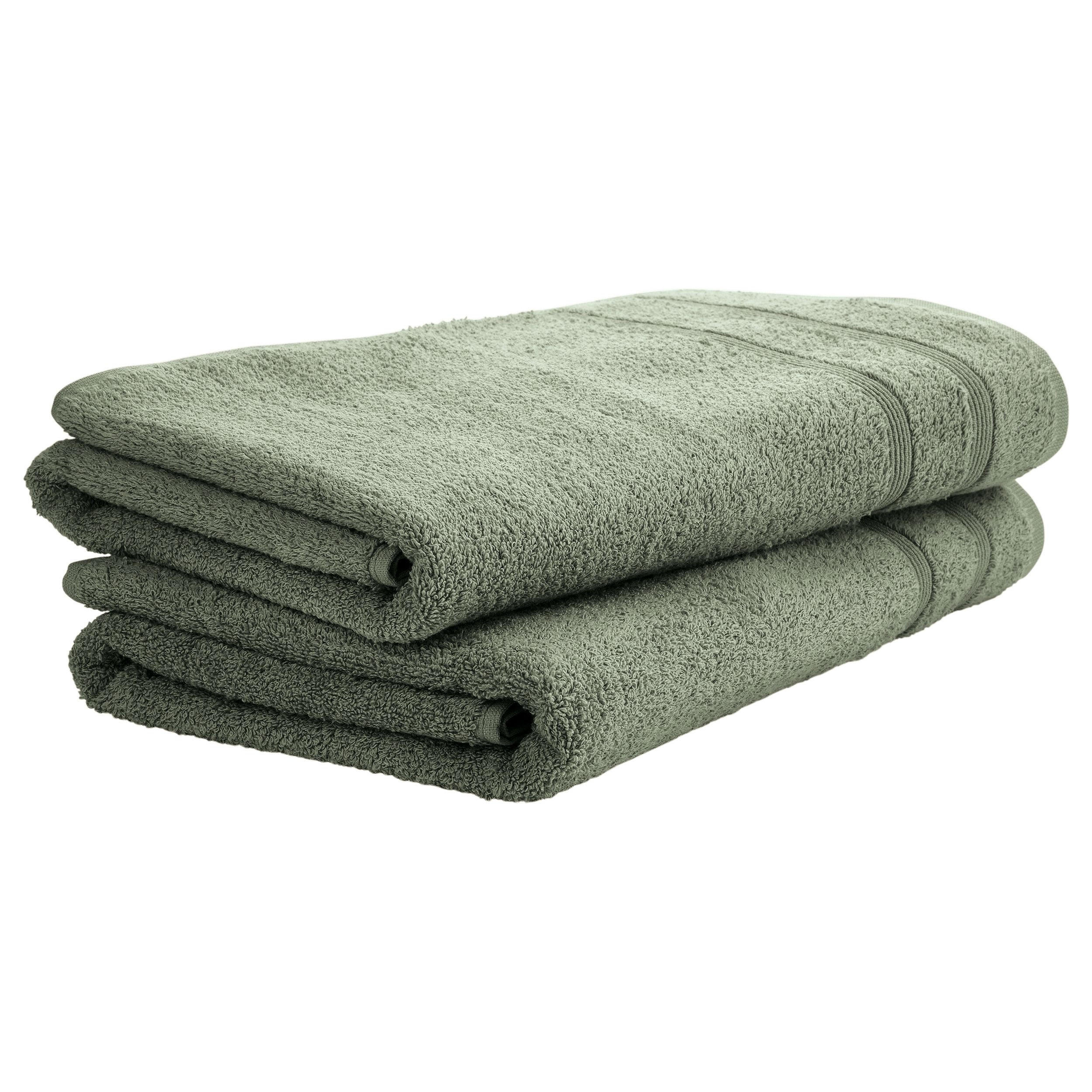 DUSCHTUCHSET Brooklyn - 2-teilig - 70x140 cm - Grün - Grün, Textil (70/140cm) - Uncover by Schiesser