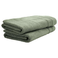DUSCHTUCHSET Brooklyn - 2-teilig - 70x140 cm - Grün - Grün, Textil (70/140cm) - Uncover by Schiesser