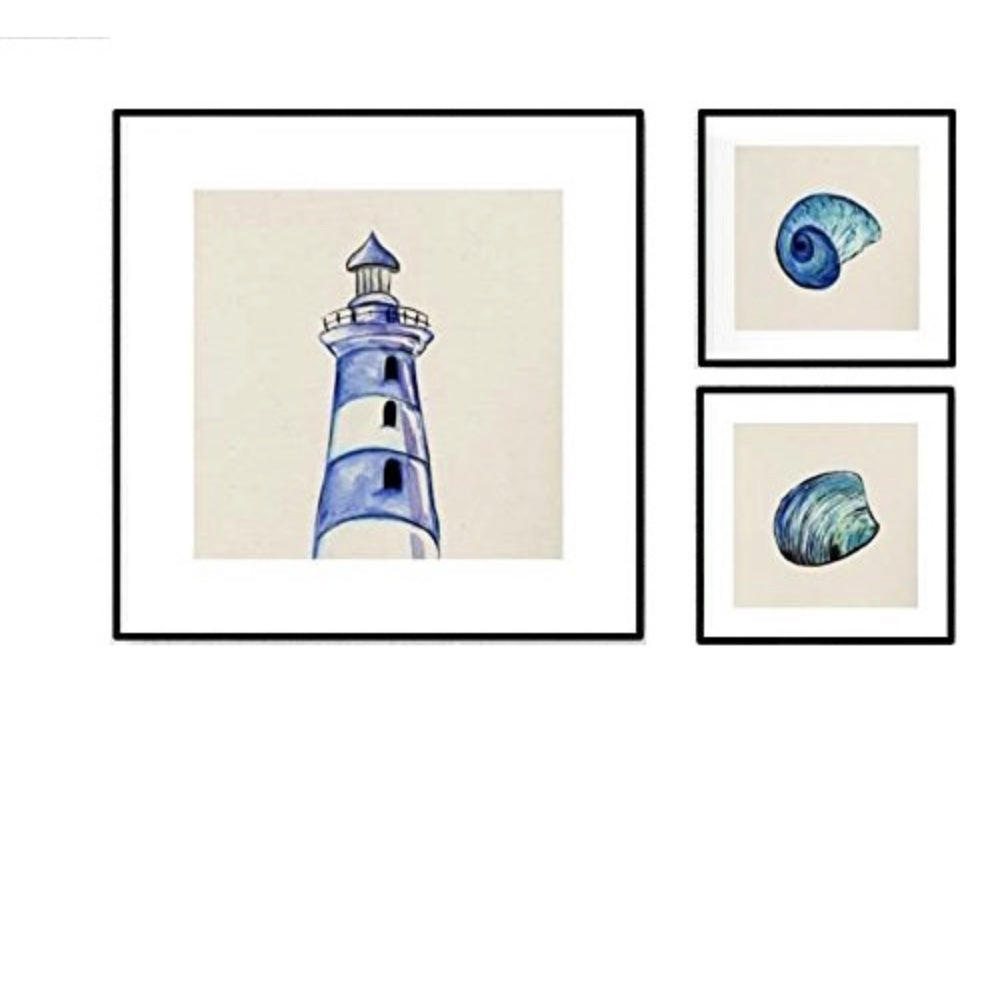 POSTER Set Mit 3 Meer Sommer 20X20cm Rahmenlos - Klar, Papier (20/5/20cm) - Nacnic