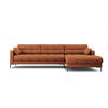ECKSOFA rechts Mamaia aus strukturiertem Stoff ziegelstein 5 Sitzplätze - Braun, Textil (185/293cm) - Micadoni