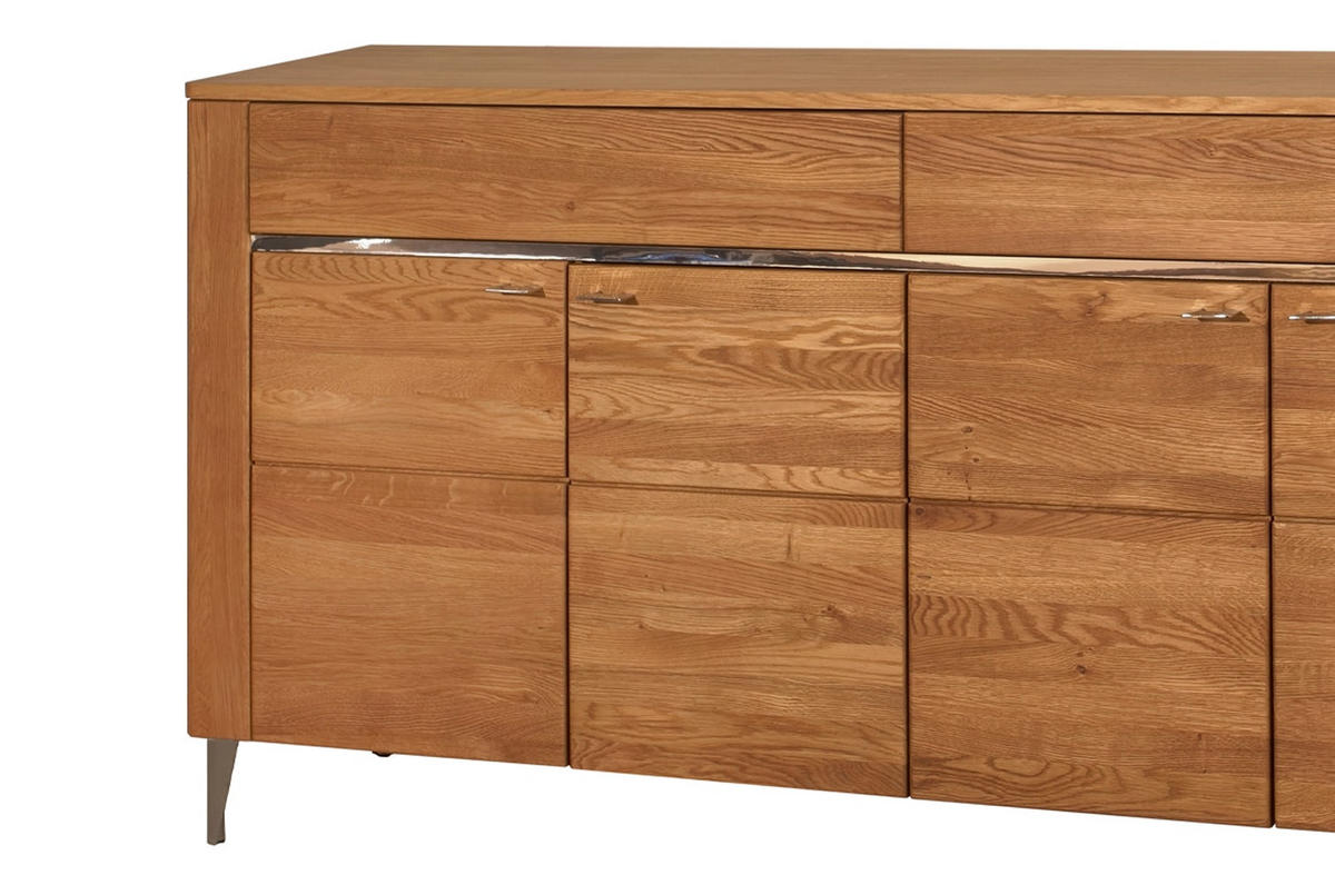 SIDEBOARD Latina Honig Eiche 180 / 42 / 91cm - Honigeiche/Braun, Holz/Metall (180/91/42cm) - Feldmann-Wohnen