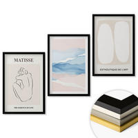 WANDBILDER 3er-Set - 40x60 cm Schwarzer Rahmen - Matisses abstrakte Formen - Schwarz, Kunststoff (40/60cm) - ArtPrintCave