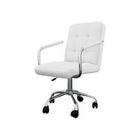 DREHSTUHL Muz 629-1 - Silberfarben/Weiß, Textil/Metall (58/92/52cm) - MIRJAN24