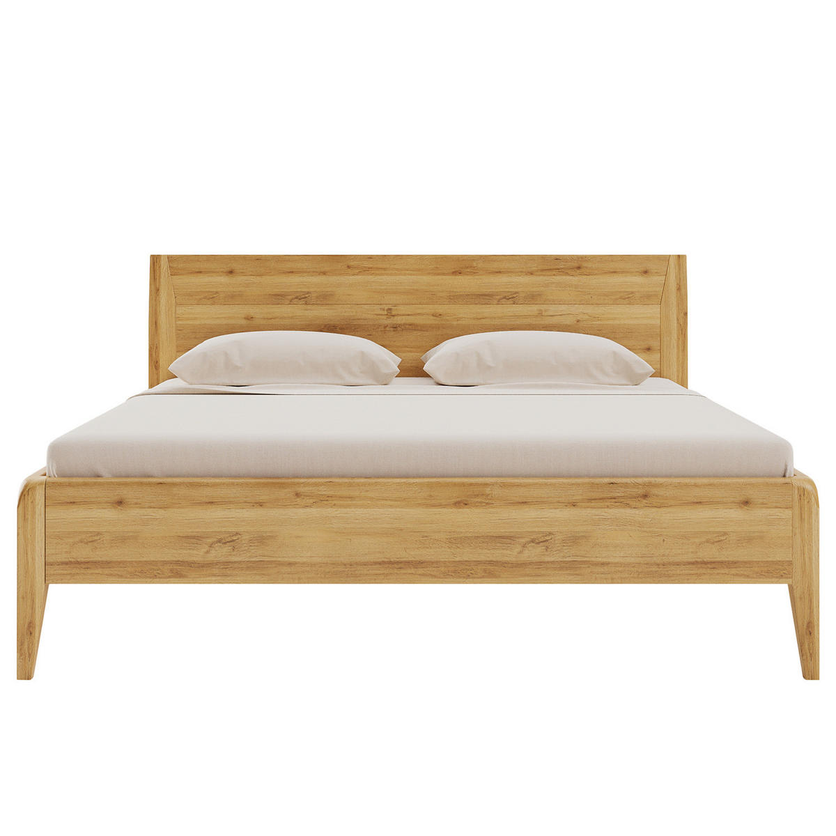 MASSIVHOLZBETT - Eichefarben, Holz (180/200cm) - home24