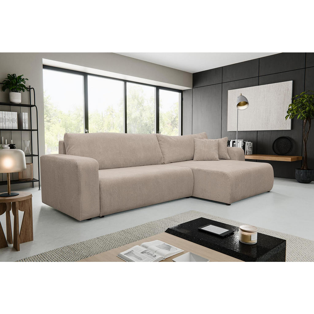 Thumbnail - Venasi Möbel Ecksofa, Braun, Textil, L-Form, 274x142 cm, Wohnzimmer, Sofas & Couches, Wohnlandschaften, Ecksofas