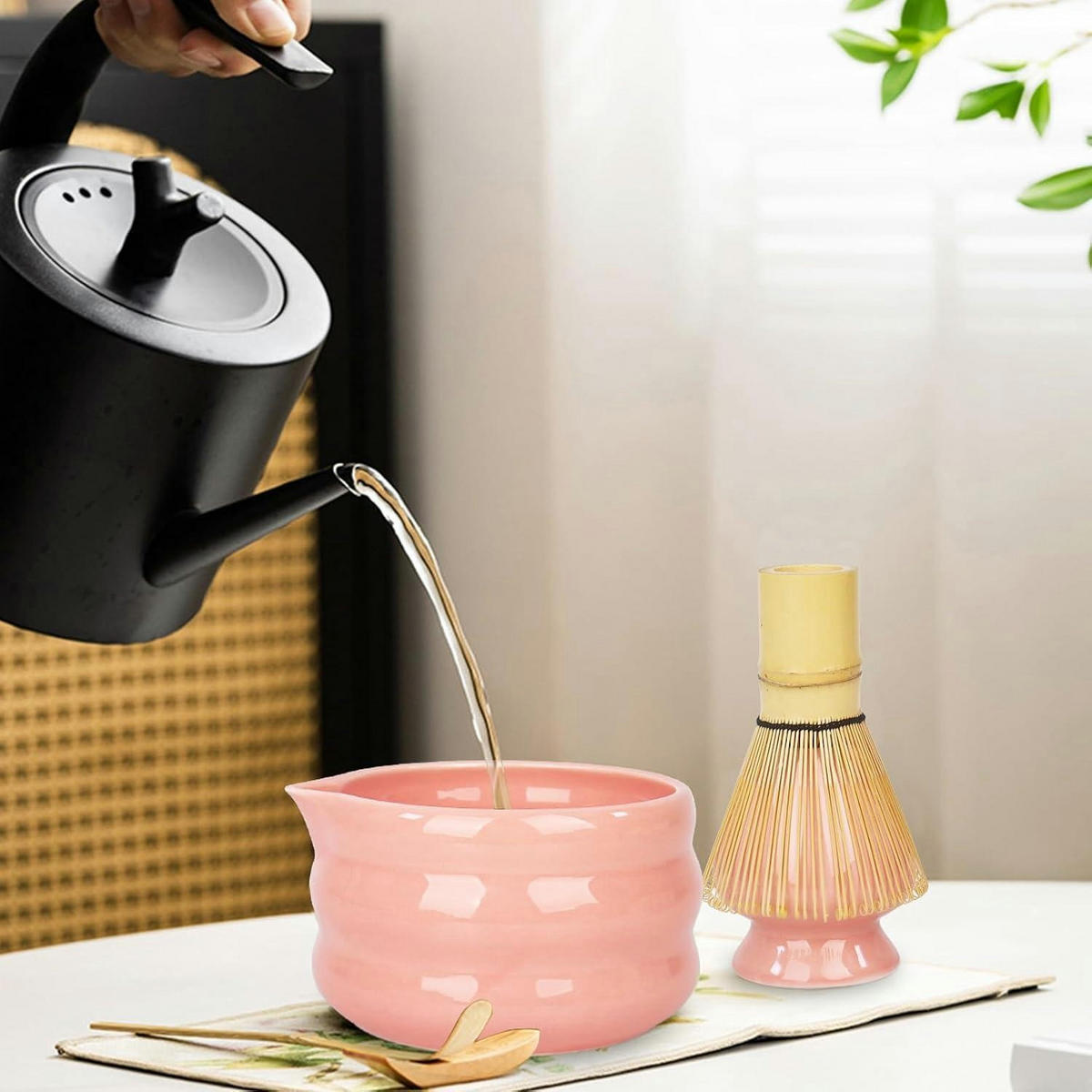MATCHA Set 5-teilig Rosa - Rosa, Keramik (5.7/1.5/20.5cm)