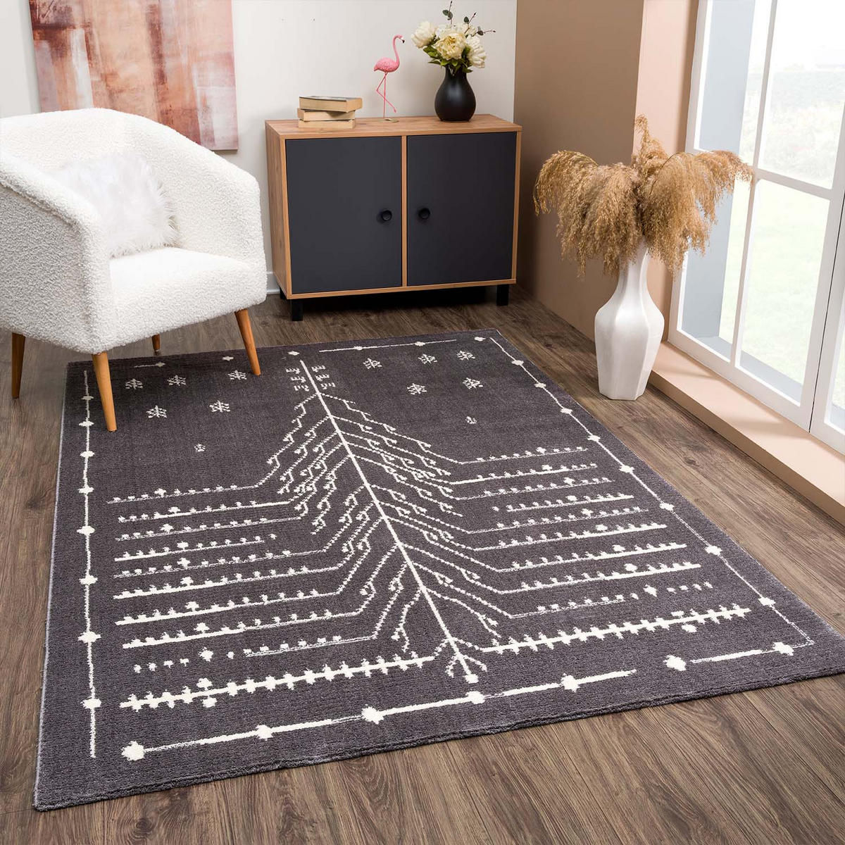 KURZFLOR-TEPPICH April 2308 Grau 160x230 cm - Grau, Textil (160/230cm) - carpet city