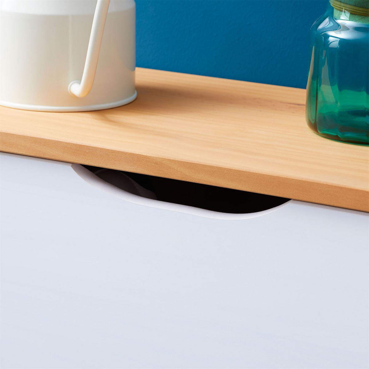 SCHUHSCHRANK BASIL - Weiß/Braun, Holz (59/116/25cm) - IDIMEX