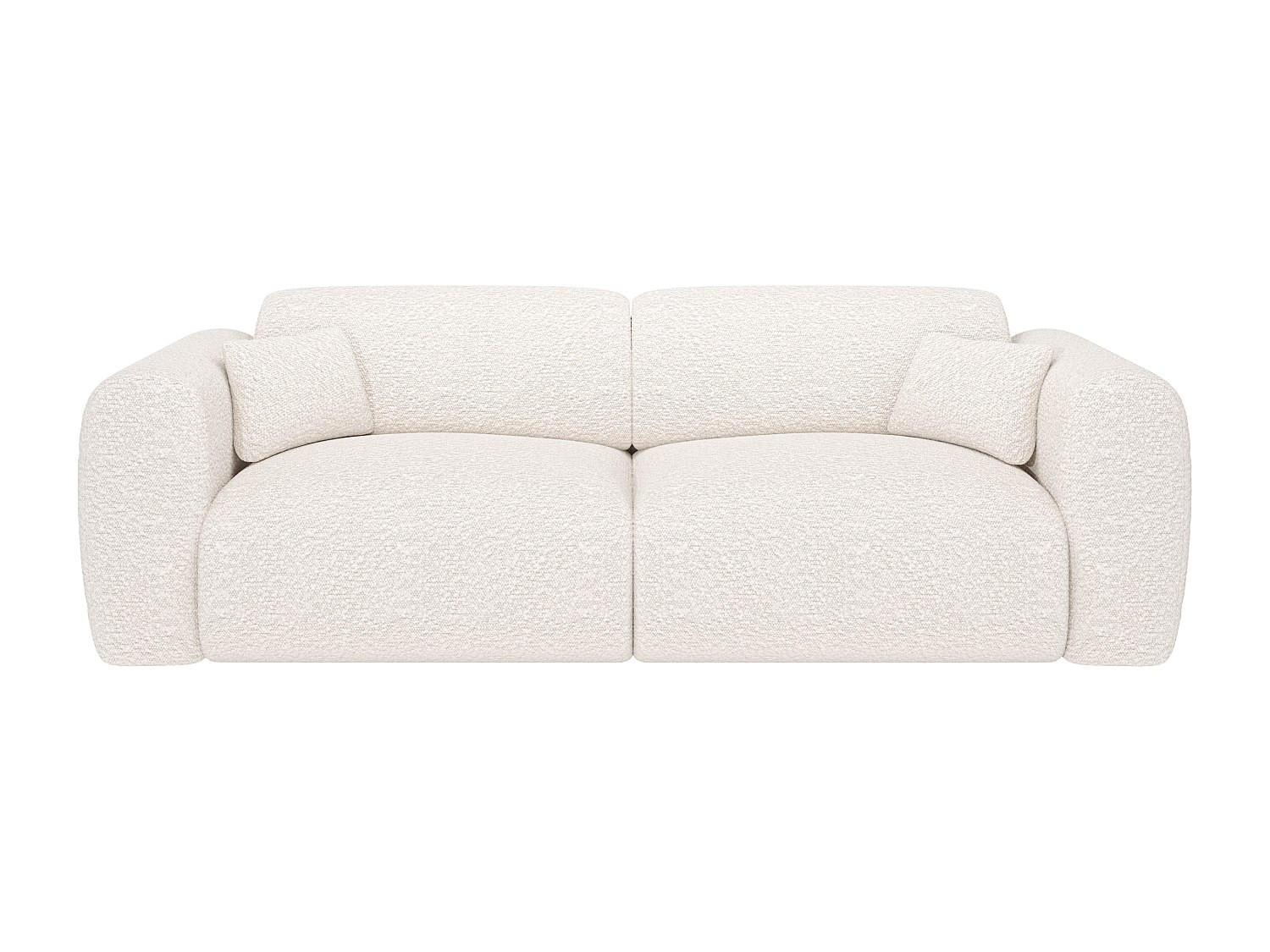 SCHLAFSOFA - 4 Personen - stoff - weiß Pogni - Weiß, Textil (240/73/97cm) - Vente-Unique