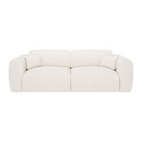 SCHLAFSOFA - 4 Personen - stoff - weiß Pogni - Weiß, Textil (240/73/97cm) - Vente-Unique