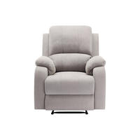 RELAXSESSEL - 1 Person - stoff - hellgrau Brody - Hellgrau, Textil (87/99/98cm) - Vente-Unique