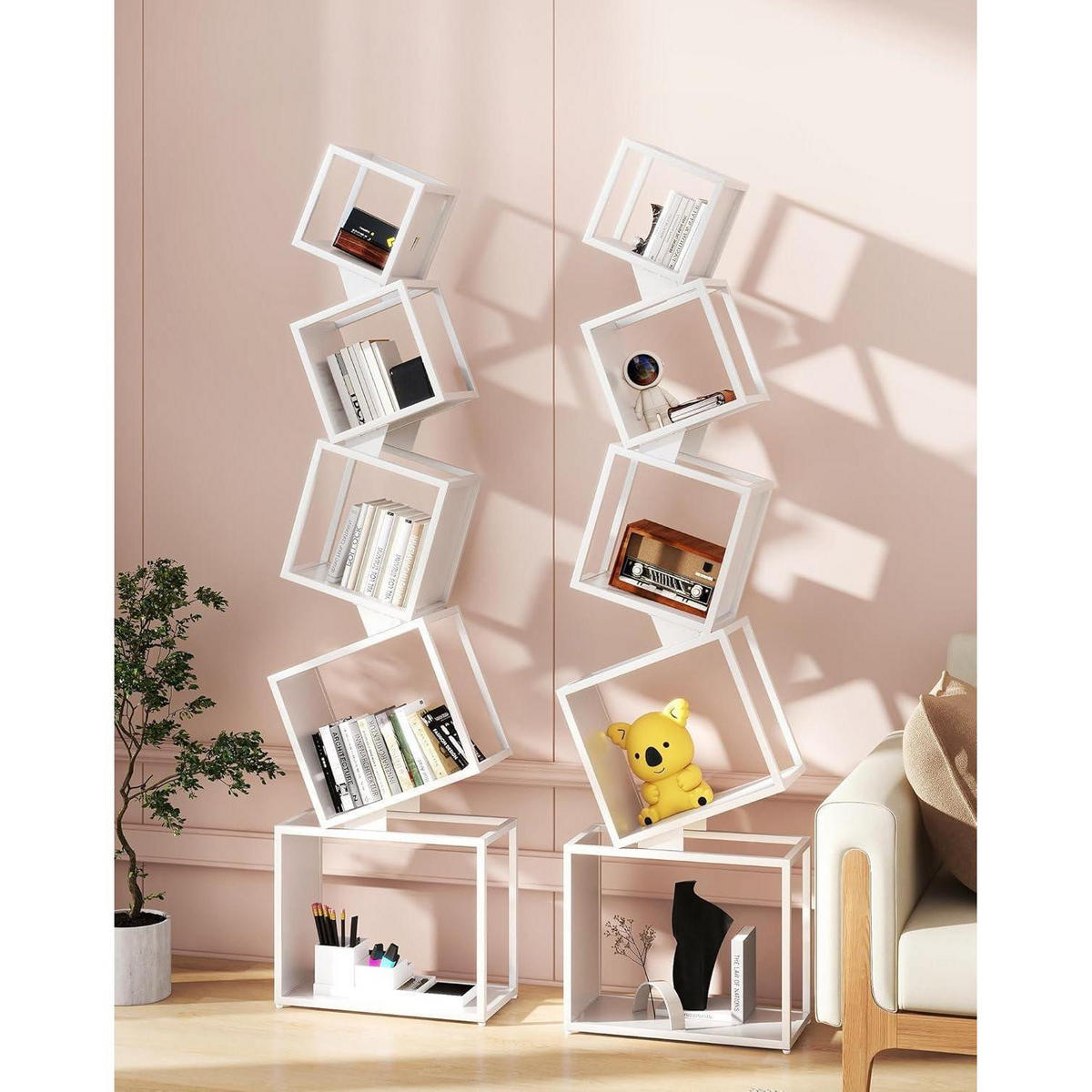 BÜCHERREGAL Metall 180 cm Weiß - Weiß, Metall (46/179.5/22.5cm)