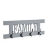 WANDGARDEROBE FAMILY SHABBY-LOOK Grau, Blau - Blau/Grau, Holz (60/21/2cm) - MCW