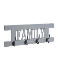 WANDGARDEROBE FAMILY SHABBY-LOOK Grau, Blau - Blau/Grau, Holz (60/21/2cm) - MCW
