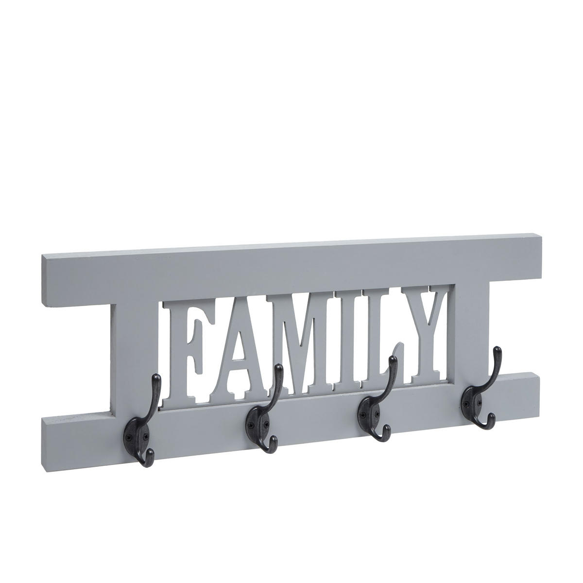 WANDGARDEROBE FAMILY SHABBY-LOOK Grau, Blau - Blau/Grau, Holz (60/21/2cm) - MCW