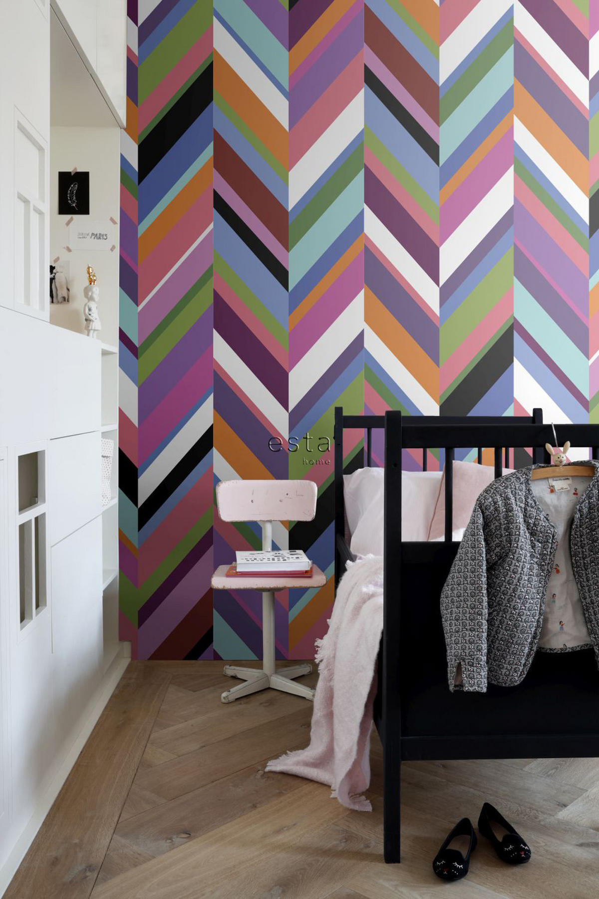 XXL-VLIESTAPETE Zickzack-Motiv 50 x 900 cm - Multicolor, Papier (50/900cm) - ESTAhome
