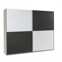 SCHIEBETÜRENSCHRANK - Kleiderschrank MAXI 4 - Weiß, Holzwerkstoff (244/206/64cm) - Möblo