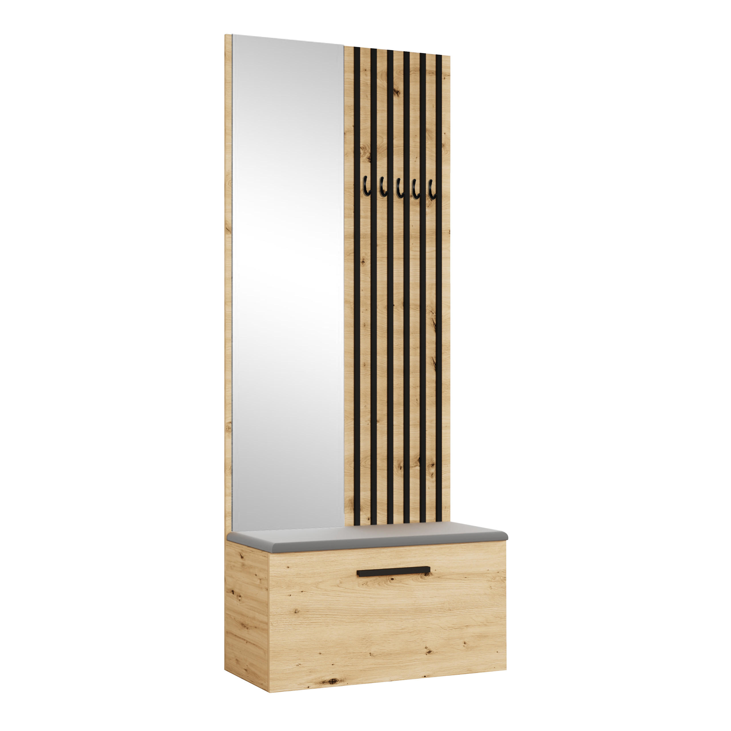 Masseno Garderobenschrank Eiche Artisan 80.6x204x40 cm