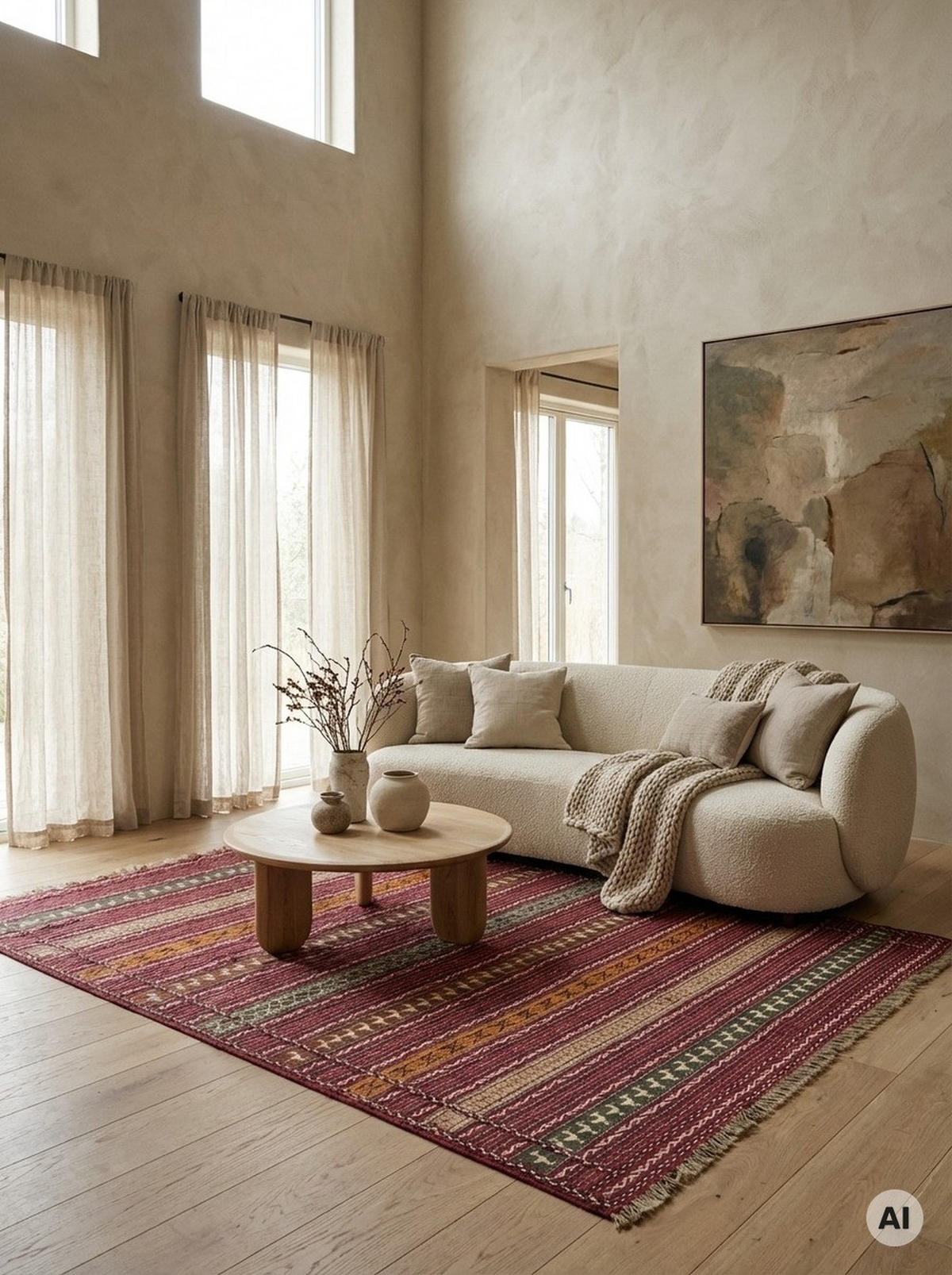 KELIM-TEPPICH handgewebt Kordi Violett 203/152 cm Schurwolle - Violett, Textil (152/203cm) - Looma