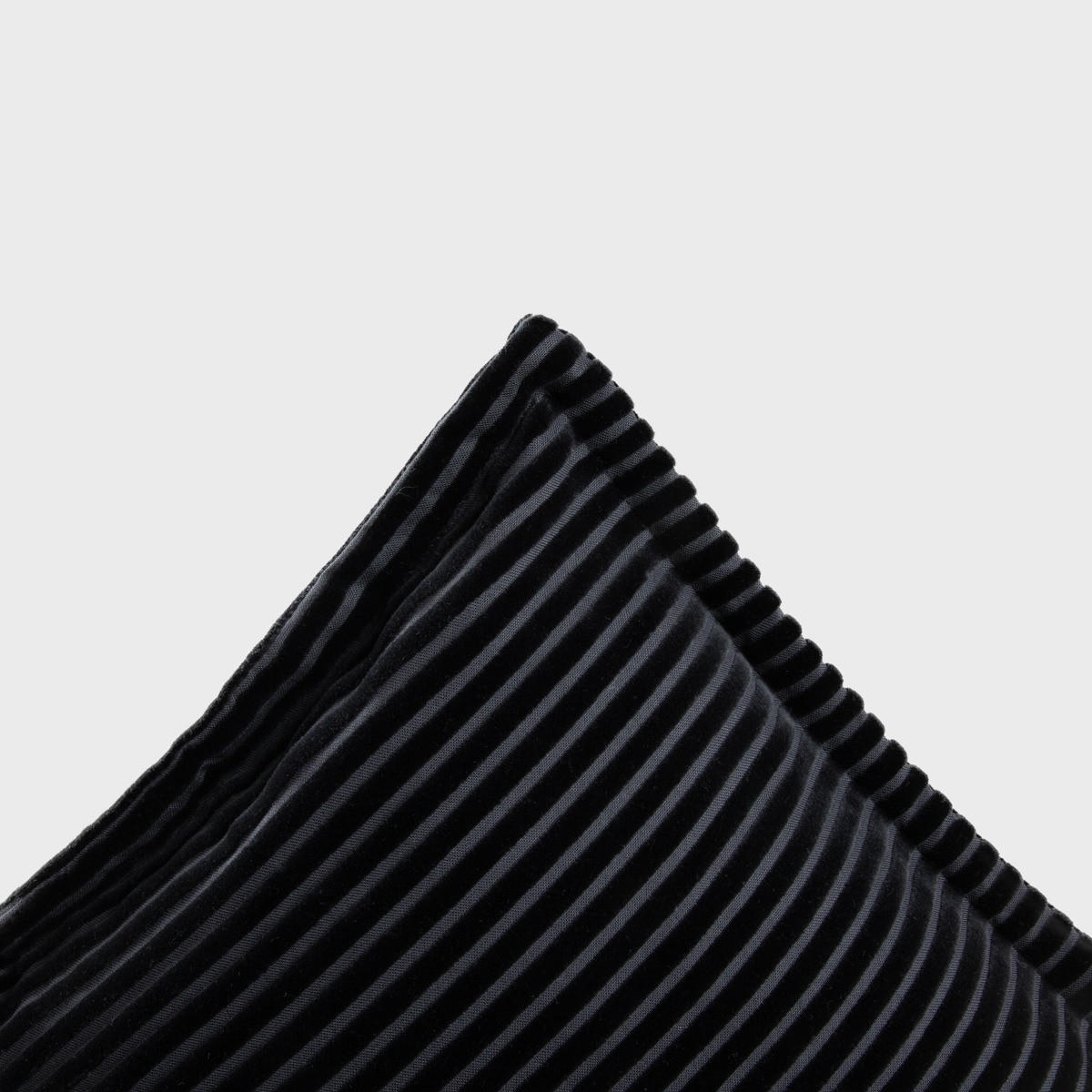 KOPFKISSENBEZUG Samt schwarz 45/45 cm - Schwarz, Textil (45/45cm) - Homla